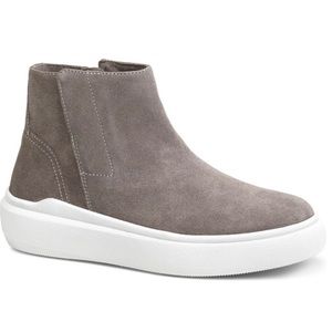Trask Light Grey Suede Lila Platform Sneaker Bootie Size 7
